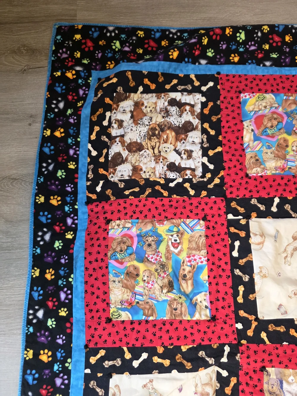 Sewing Dogs Handmade Dog Lover Quilt 52 x 63 Lap, Throw, Blanket, Gift